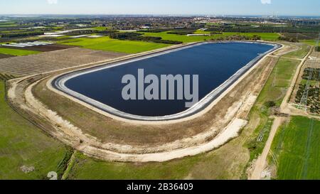 Teiche mit Kläranlagen - Israel Stockfoto