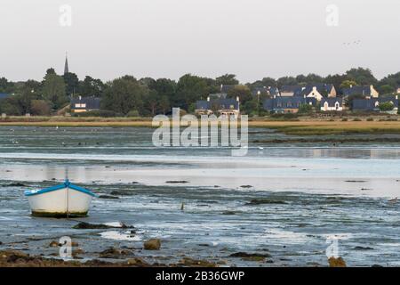 Frankreich, die Bretagne, der Golf von Morbihan, Gemeinde Saint Amel, vom Floß der Insel Tascon Stockfoto