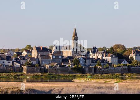 Frankreich, Maine-et-Loire, Loire-Tal, das von der UNESCO zum Weltkulturerbe ernannt wurde, Ingrandes-sur-Loiré Stockfoto