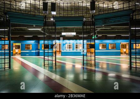 Schweden, Stockholm, U-Bahn Stockhom, Bahnhof Kungstradgarden Stockfoto