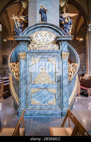 Schweden, Südostschweden, Linkoping, Linkopings Domkyrka Kathedrale, Innendetail Stockfoto