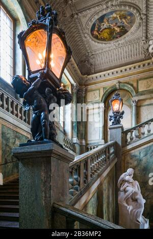 Schweden, Stockholm, Gamla Stan, Altstadt, Königspalast, Interieur, Treppenhaus Stockfoto