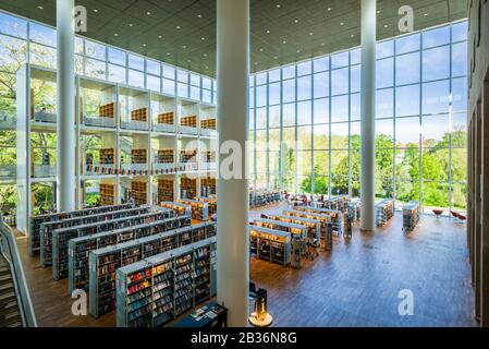 Schweden, Scania, Malmö, Stadtbibliothek, Neubau, Inneneinrichtung Stockfoto