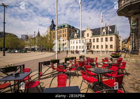 Schweden, Scania, Malmö, Stortorget Platz Stockfoto