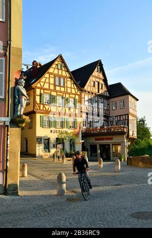 Deutschland, Bade Wurtemberg, Schwebisch Halle, Fachwerk in der alten Innenstadt Stockfoto