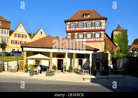 Deutschland, Bade Wurtemberg, Schwebisch Halle, Fachwerk in der alten historischen Innenstadt Stockfoto