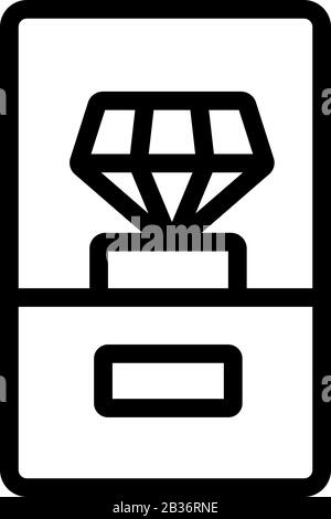 Diamant, Ausstellung Symbol Vektor. Abbildung der isolierten Kontursymbole Stock Vektor