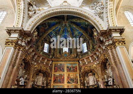 Spanien, Valencia, Altstadt, Maria-Maria-Kathedrale von Valencia, Chor Stockfoto