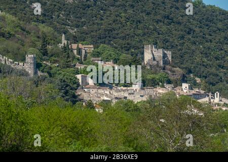 Frankreich, Ardèche, Dorf von Mirabel, Plateau du Coiron, Rhône-Tal Stockfoto