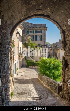 Frankreich, Ardèche, Dorf von Mirabel, Plateau du Coiron, Rhône-Tal Stockfoto