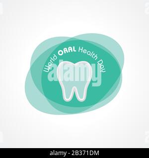 Welt Mundgesundheit Tag Design, 20. März, Vector Illustration Stock Vektor