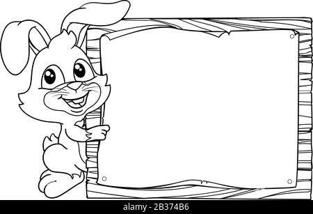 Osterhase Hase Anmelden Hintergrund Cartoon Stock Vektor