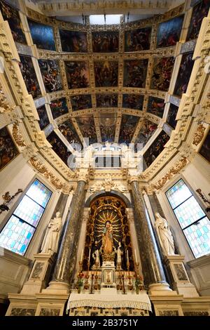 Italien, Venetien, Vicenza, Kirche Santa Corona (Chiesa di Santa Corona), die von der UNESCO zum Weltkulturerbe ernannt wurde, Cappella del Rosario (Rosenkapelle) Stockfoto