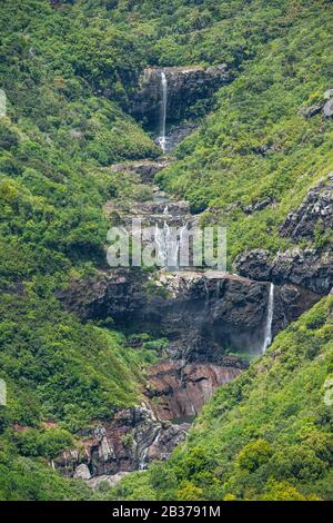 Mauritius, Plaines Wilhems District, Henriette, Seven Falls of Tamarin River Stockfoto