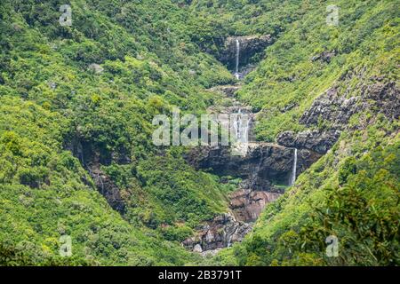 Mauritius, Plaines Wilhems District, Henriette, Seven Falls of Tamarin River Stockfoto