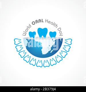 Welt Mundgesundheit Tag Design, 20. März, Vector Illustration Stock Vektor