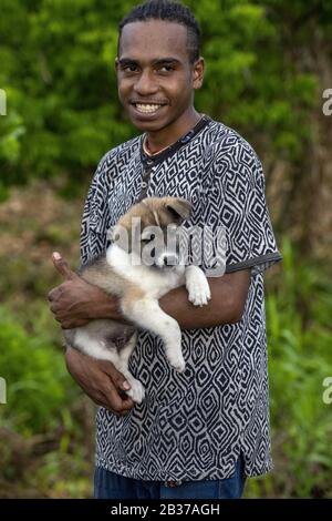 Indonesien, Papua, Asmat-Distrikt, Agats Stockfoto