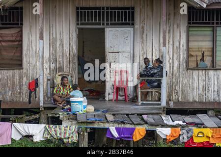 Indonesien, Papua, Asmat-Distrikt, Agats Stockfoto