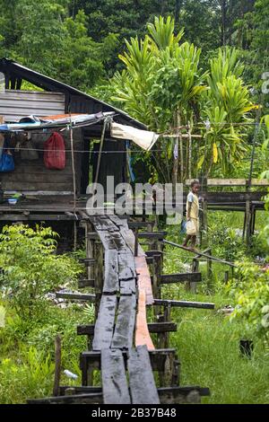 Indonesien, Papua, Asmat-Distrikt, Agats Stockfoto