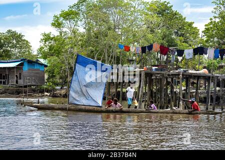 Indonesien, Papua, Asmat-Distrikt, Agats Stockfoto