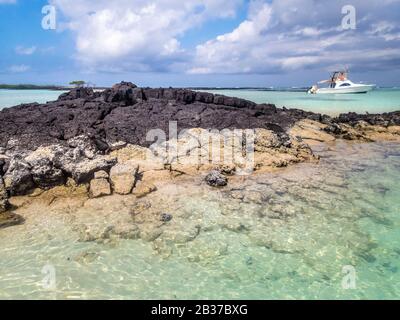 Ecuador, Galapagos-Archipel, von der UNESCO zum Weltkulturerbe ernannt, Santa Fe Island, Secret Bay oder Hidden Bay (Bahia Escondida), Galapagos Sea Iguana (Amblyrhynchus Cristatus) Stockfoto