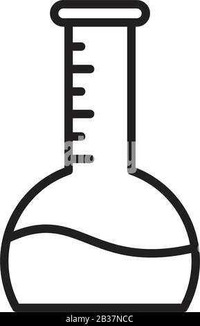 Reagenzgläsern Symbolvorlage schwarz Farbe editierbar. Reagenzgläsern Symbol Flachvektor Illustration für Grafik- und Webdesign. Stock Vektor