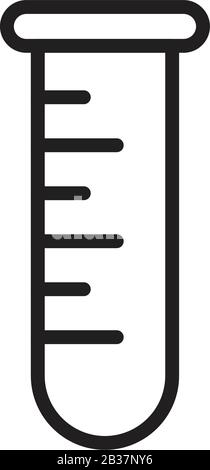 Reagenzgläsern Symbolvorlage schwarz Farbe editierbar. Reagenzgläsern Symbol Flachvektor Illustration für Grafik- und Webdesign. Stock Vektor