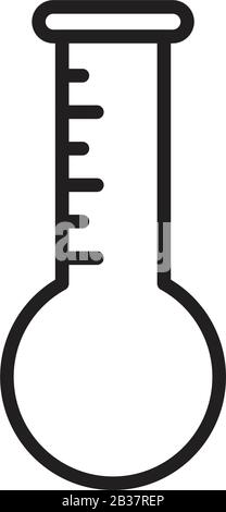 Reagenzgläsern Symbolvorlage schwarz Farbe editierbar. Reagenzgläsern Symbol Flachvektor Illustration für Grafik- und Webdesign. Stock Vektor