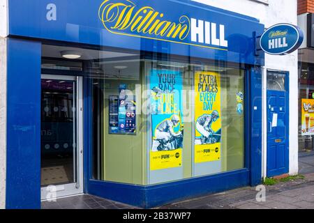 Wettshop von William Hill in Crewe Cheshire UK Stockfoto