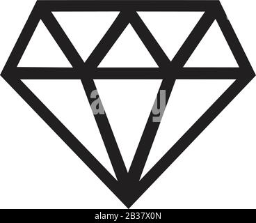Vorlage für Rautenvektor-Symbole in schwarzer Farbe editierbar. Rautenvektor-Symbol Symbol flache Vektorgrafiken für Grafik- und Webdesign. Stock Vektor