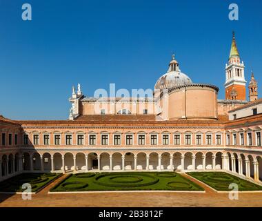 Kloster San Giorgio Maggiore, Stiftung Giorgio Cini. Venedig, Venetien, Italien, Europa. Stockfoto