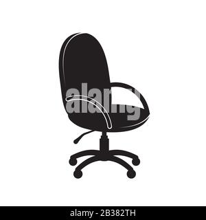 Bürostuhlsymbol auf einem weißen, isolierten Hintergrund. Vektorbild Stock Vektor