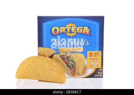 Irvine, KALIFORNIEN - 21. AUGUST 2017: Ortega Taco Shells. Ortega stellt eine komplette Reihe mexikanischer Küchenprodukte her. Stockfoto