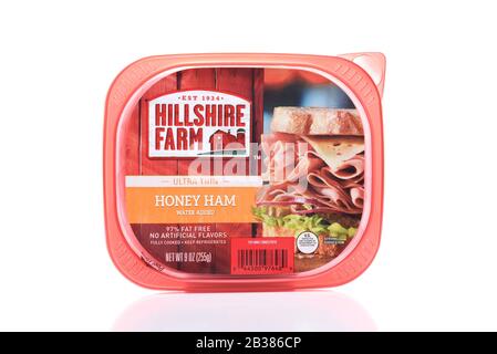 Irvine, KALIFORNIEN - 21. AUGUST 2017: Hillshire Farms Honey Ham. Das 1934 von Frits Berneger gegründete Unternehmen produziert Mittagsfleisch, Wurst und Ha Stockfoto