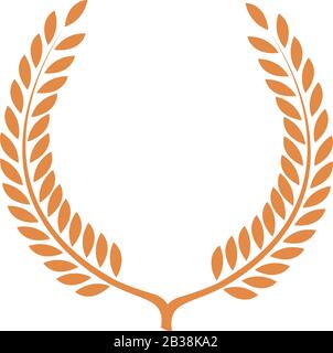 Isolierter Weizenkranz Stock Vektor