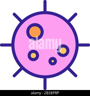 Coronavirus-Symbolvektor. Abbildung der isolierten Kontursymbole Stock Vektor