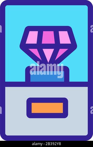 Diamant, Ausstellung Symbol Vektor. Abbildung der isolierten Kontursymbole Stock Vektor
