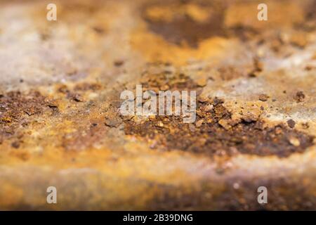 Metal Rust Hintergrund, Metal Rust Textur, Rust, Decay Metal Hintergrund. Stockfoto