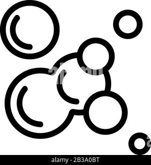 Schaum, Bläschen Symbol Vektor. Isolierte Darstellung des Kontursymbols Stock Vektor
