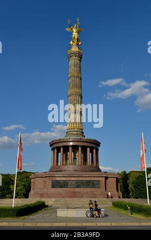 Siegessaeule, großen Stern, Tiergarten, Mitte, Berlin, Deutschland Stockfoto