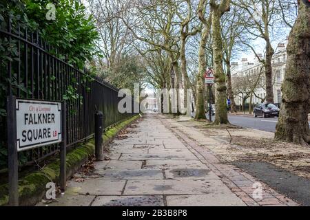 Falkner Square, Straße im georgianischen Viertel von Liverpool Stockfoto