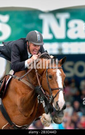 The National, Spruce Meadows, Juni 2004, Shell Cup Derby, Rich Fellers (USA) Rich McGuiness Stockfoto