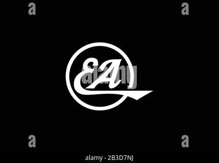 E EIN Logo mit einem Buchstaben, moderne Minimalistische Buchstaben Vektor-Symbol Logo-Illustration. Stock Vektor