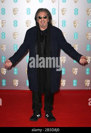 Die EE British Academy Film Awards 2020 in der Royal Albert Hall - Ankünfte Mit: Al Pacino Where: London, Großbritannien Wenn: 02. Februar 2020 Kredit: Mario Mitsis/WENN.com Stockfoto