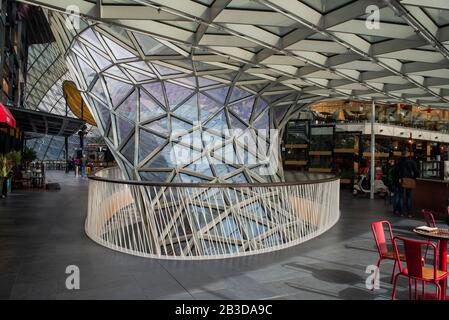 Frankfurt am Main Deutschland 29. Februar 2020. Modernes Einkaufszentrum MyZeil Stockfoto