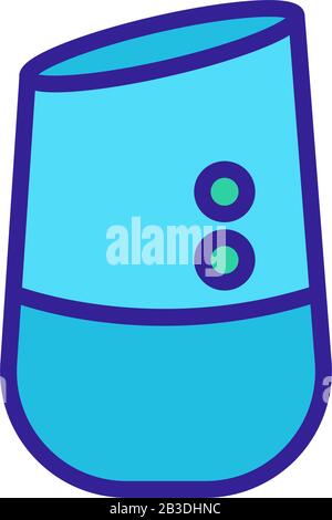 Vektor des Symbols für Sprachsteuerung. Isolierte Darstellung des Kontursymbols Stock Vektor