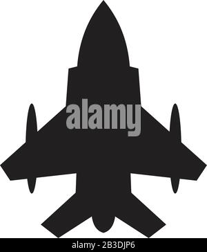 Symbolvorlage für Düsenebene schwarz bearbeitbar. Symbol für Düsenebene Symbol für flache Vektorgrafiken für Grafik- und Webdesign. Stock Vektor