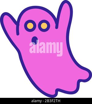 Vektor des Geistersymbols. Isolierte Darstellung des Kontursymbols Stock Vektor