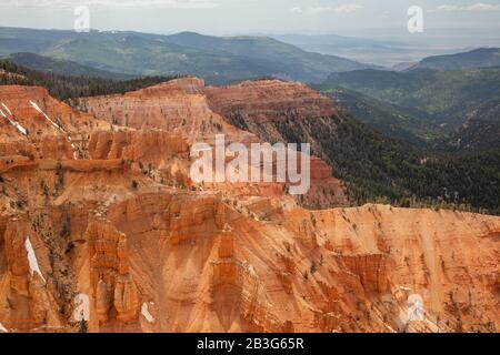 Blick vom Point Supreme Overlook in der Nähe des Besucherzentrums, Cedar Breaks National Monument, Utah Stockfoto