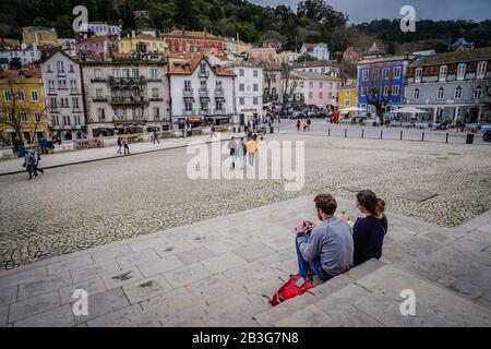 Sintra (Santa Maria e São Miguel, São Martinho e São Pedro de Penaferrim) ist eine Zivilpfarrei in der Gemeinde Sintra, Bezirk Lissabon, Portugal. Stockfoto